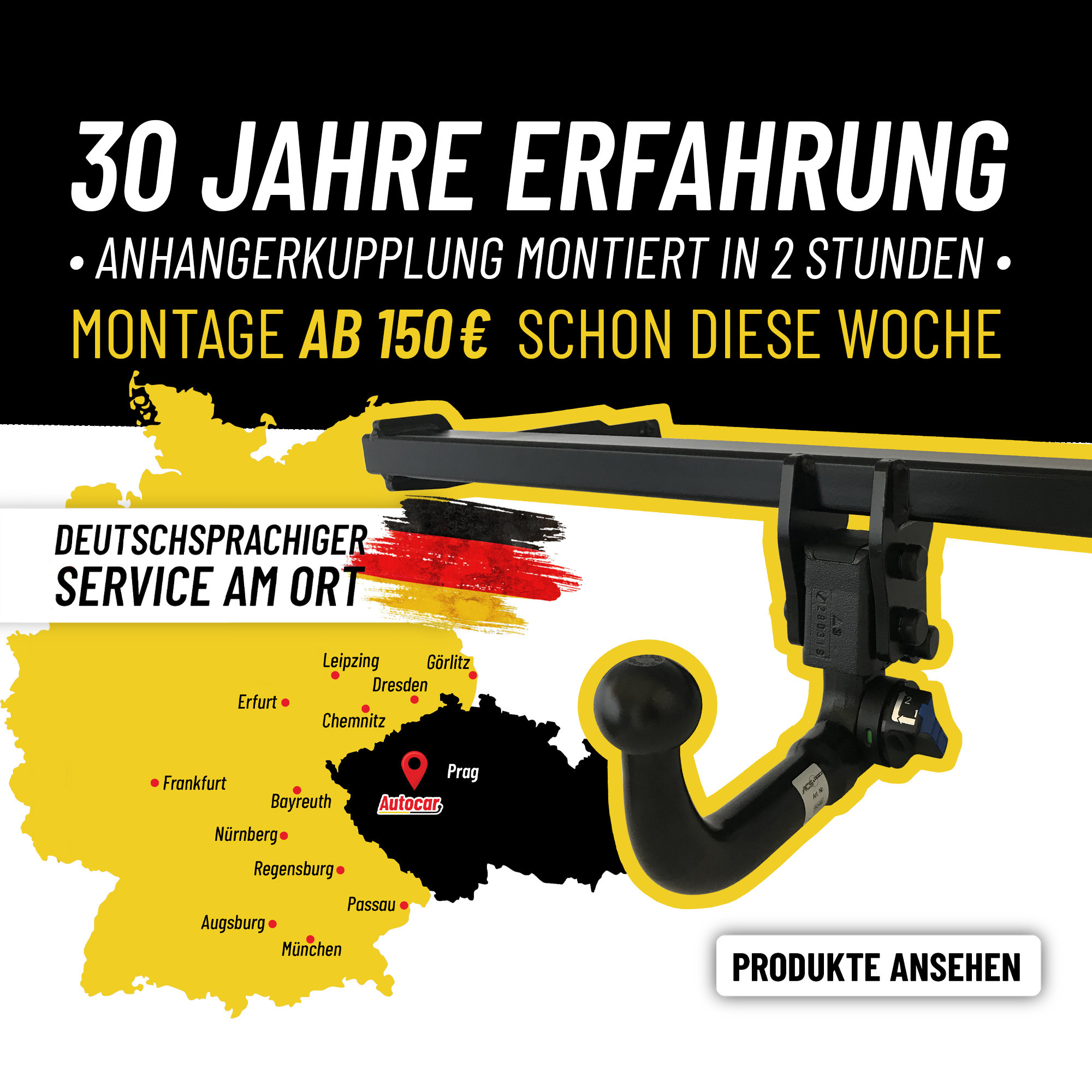 Montage AHK ab 150 €  schon diese Woche